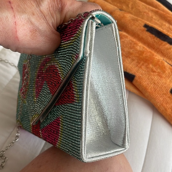 NINA WATERMELON PRINT CRYSTAL CLUTCH WITH DETACHABLE STRAP - Picture 7 of 9